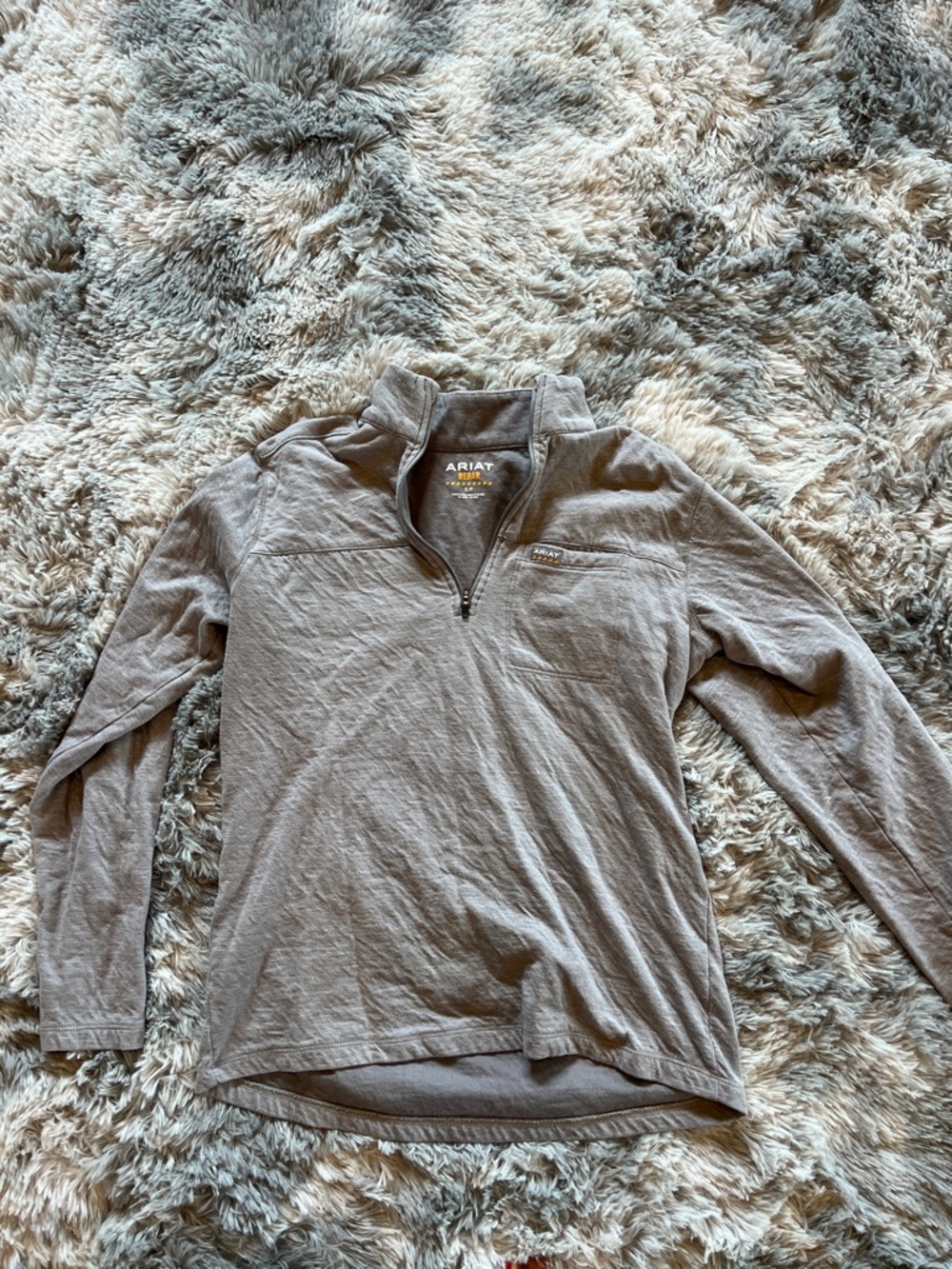 Ariat Heathered Gray Quarter-Zip Pullover